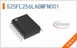 S25FL256LAGMFN001 The Infineon S25FL256LAGMFN001 is a 256Mbit SPI/Quad NOR Flash Memory IC. It features a 133MHz clock speed and operates within a 2.7V to 3.6V supply range.