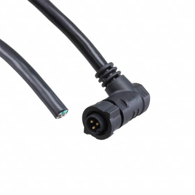 BB-03AFMM-QR8E01 CBL 3POS MALE TO WIRE 3.28'