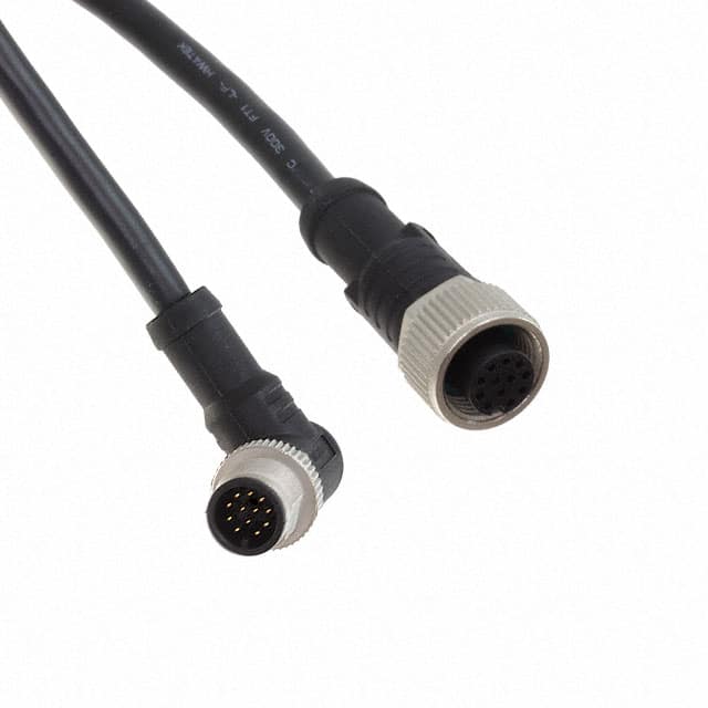 M12A12FL-12AMR-SBA05 CBL 12POS MALE TO FMALE 1.64'