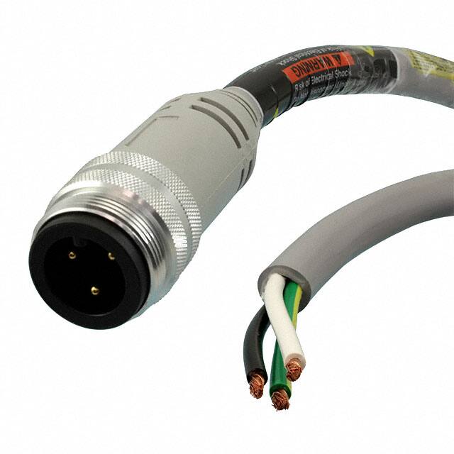 1300630042 CBL 3POS MALE TO WIRE 6.56'