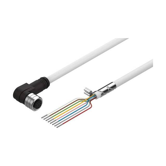 NEBM-M12W8-E-2.5-LE8 CBL 8POS FMALE TO WIRE 8.2'