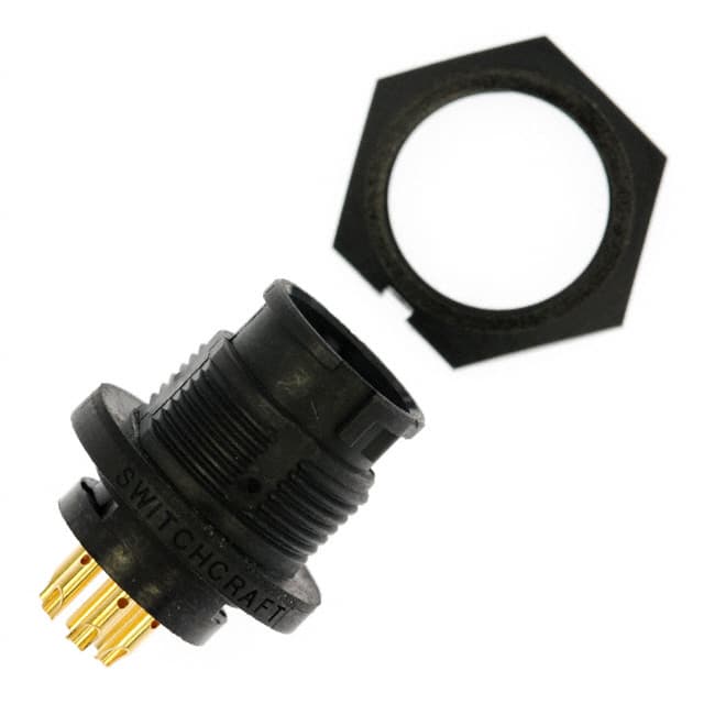 EN3P6M CONN RCPT MALE 6P GOLD SLDR CUP