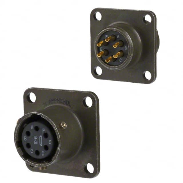 MS3112E10-6S CONN RCPT FMALE 6P GOLD SLDR CUP