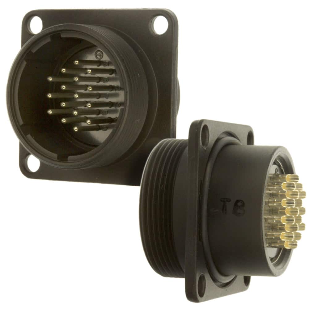 JR21WR-16P(71) CONN RCPT MALE 16P SOLDER CUP