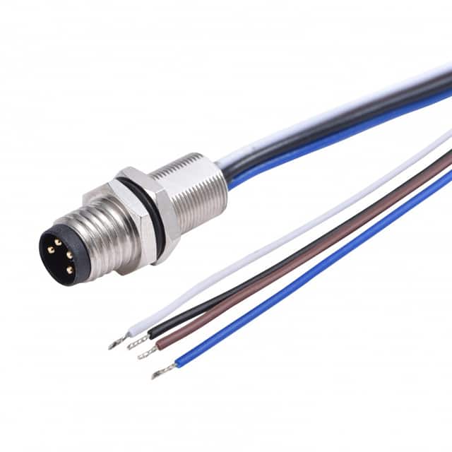 A-M08A04MST03016BK00 CBL CIRC 4POS MALE TO WIRE 0.98'