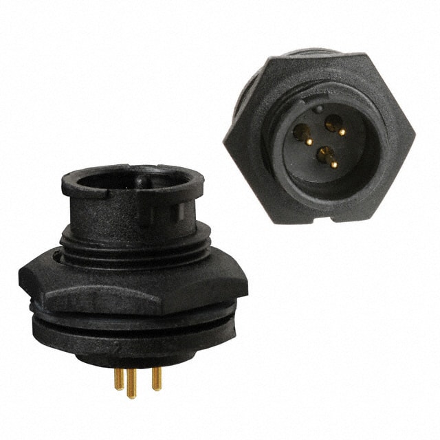 A-CR-03PMMP-LC-WP CONN RCPT MALE 3POS GOLD SOLDER