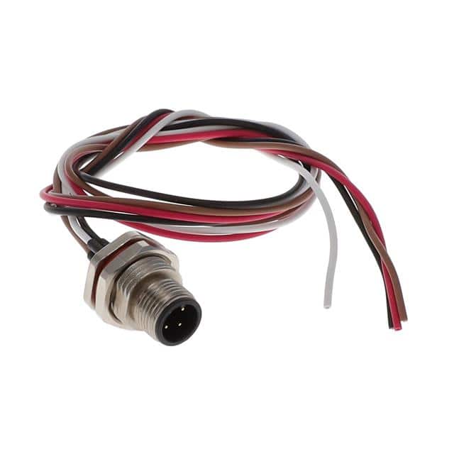M12-04PFA1T0500 CABLE ASSEMBLY 4POS, M12 MALE TO