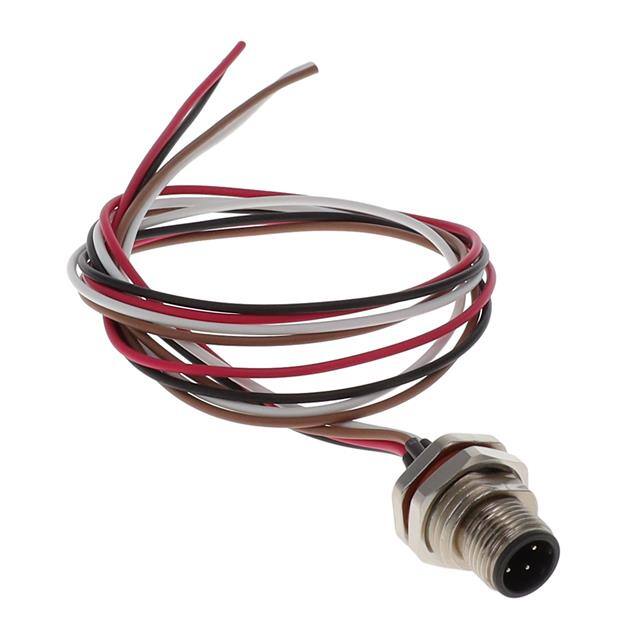 M12-04PFD2T0500 CABLE ASSEMBLY 4POS, M12 MALE TO