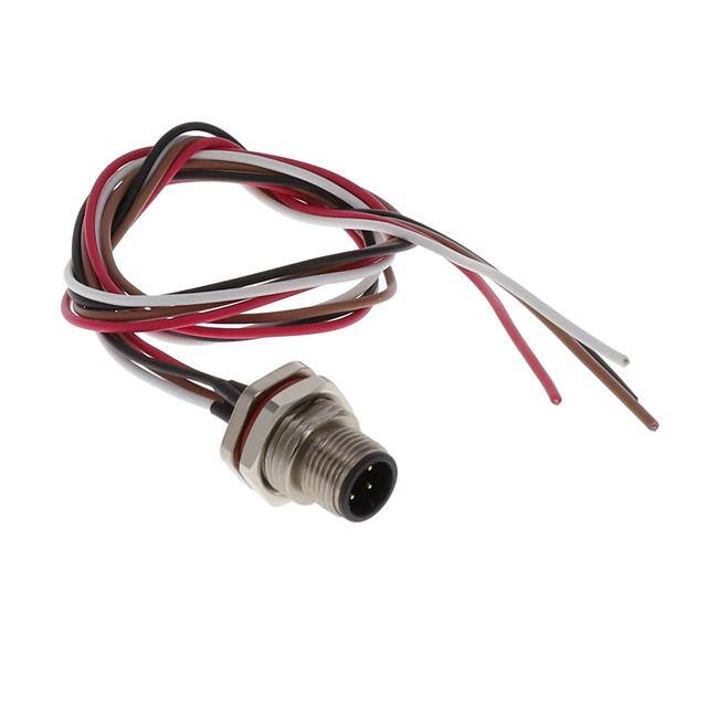 M12-04PFD1T0500 CABLE ASSEMBLY 4POS, M12 MALE TO