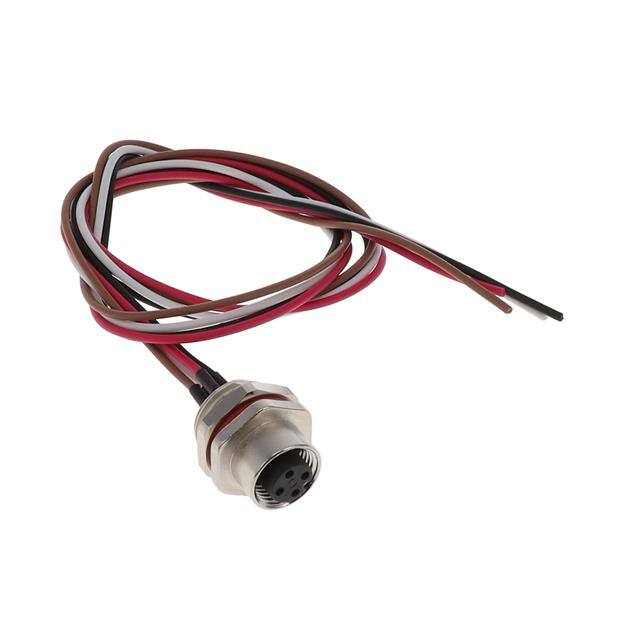 M12-04SRA2T0500 CABLE ASSEMBLY 4POS, M12 FEMALE