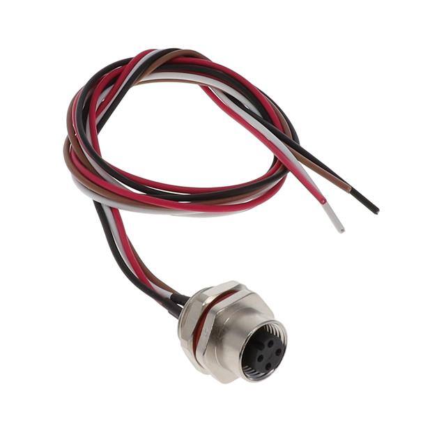 M12-04SRA1T0500 CABLE ASSEMBLY 4POS, M12 FEMALE