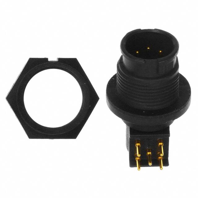 EN3P5MRAPC CONN RCPT MALE 5POS GOLD SOLDER