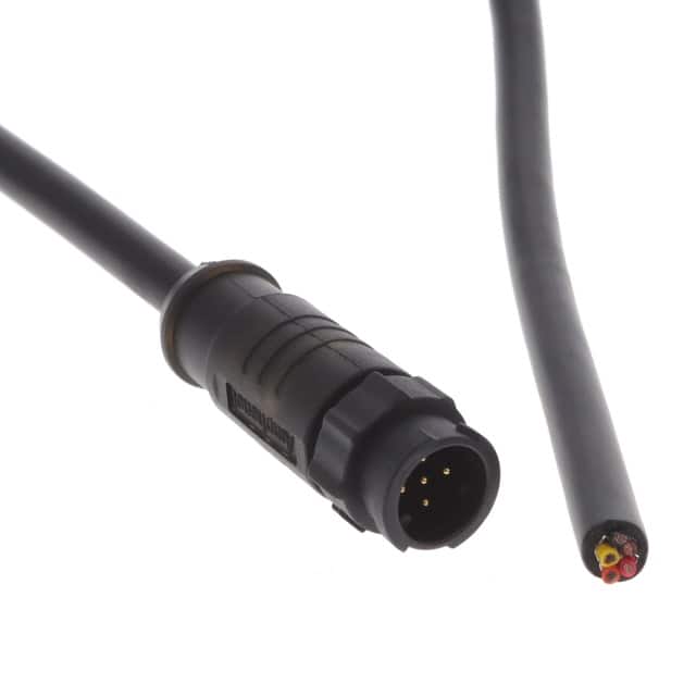 LAD-05BMMM-QL8D05 CBL 5POS MALE TO WIRE 16.4'