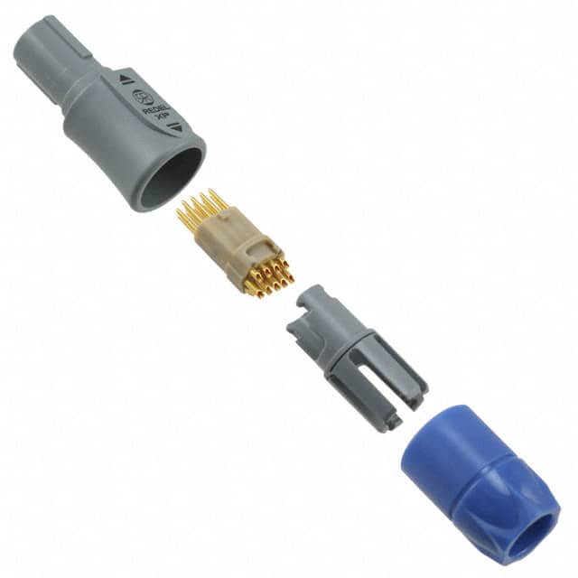 XAN.M13.GLA.6GZ CONN PLUG MALE 13P GOLD SLDR CUP