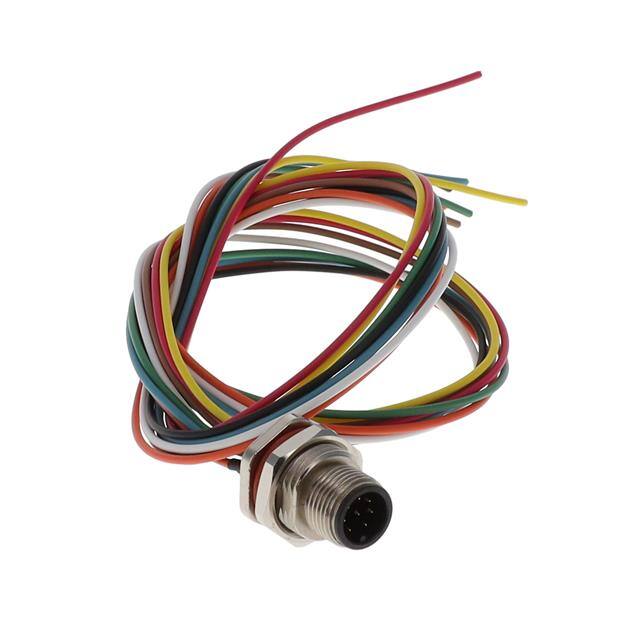 M12-08PFA1T0500 CABLE ASSEMBLY 8POS, M12 MALE TO