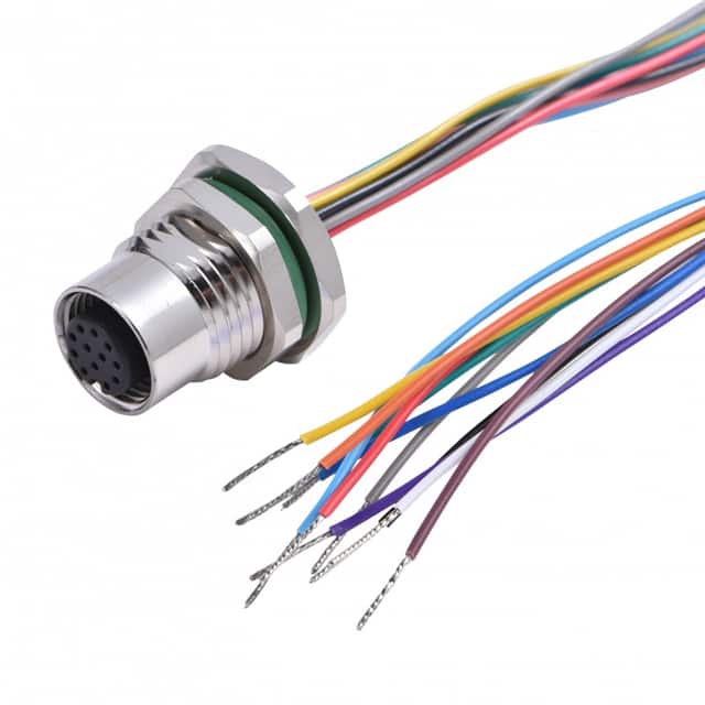 A-M12A12FST-20016BK CBL 12POS FMALE TO WIRE 6.56'