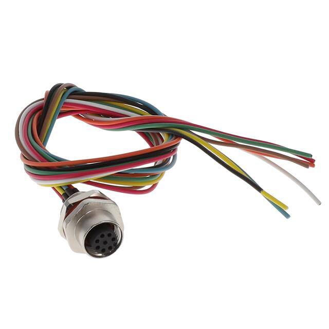 M12-08SRA2T0500 CABLE ASSEMBLY 8POS, M12 FEMALE