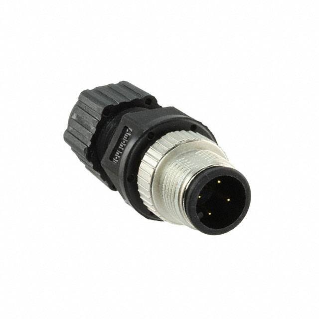 12-04BMMA-SL8001 CONN PLUG MALE 4P GOLD SLDR CUP