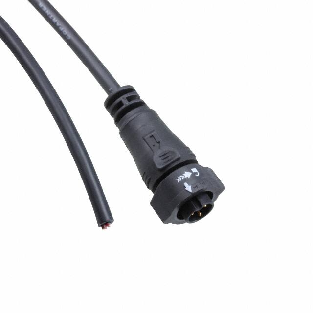 BD-03AFMM-QL8D01 CBL 3POS MALE TO WIRE 3.28'