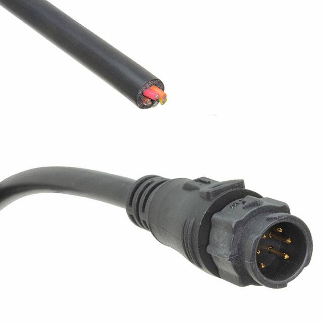 BD-06AMMM-QL8D01 CBL 6POS MALE TO WIRE 3.28'