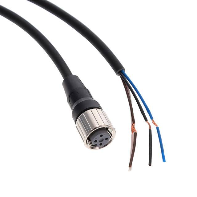 XS2F-M12PUR4S2M CBL 4POS FMALE TO WIRE 6.56'