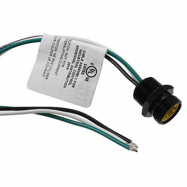 1417769 CBL 3POS MALE TO WIRE 3.28'