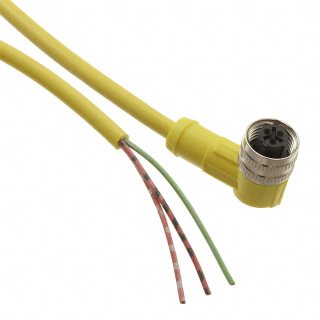 V12-W-YE2M-PVC CBL 3POS FMALE TO WIRE 6.56'