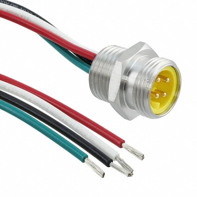 1300130354 CBL CIRC 4POS MALE TO WIRE 1.00'