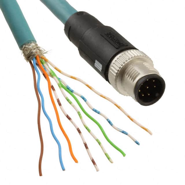 1407404 CBL 8POS MALE TO WIRE 3.28'