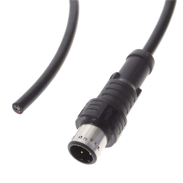 M12D-04BMMM-PL8D04 CBL 4POS MALE TO WIRE 13.12'