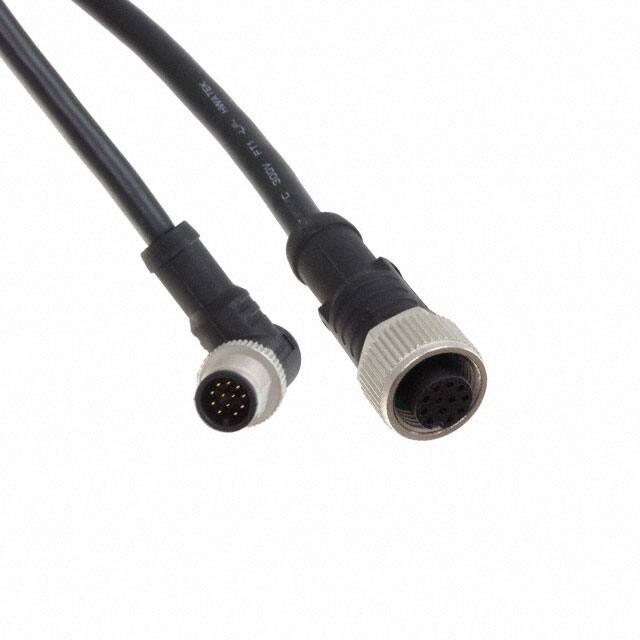 M12A12FL-12AMR-SDA05 CBL 12POS MALE TO FMALE 1.64'