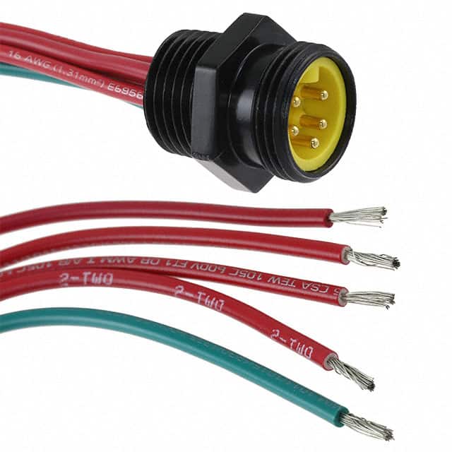 1300130515 CBL 5POS MALE TO WIRE 1'