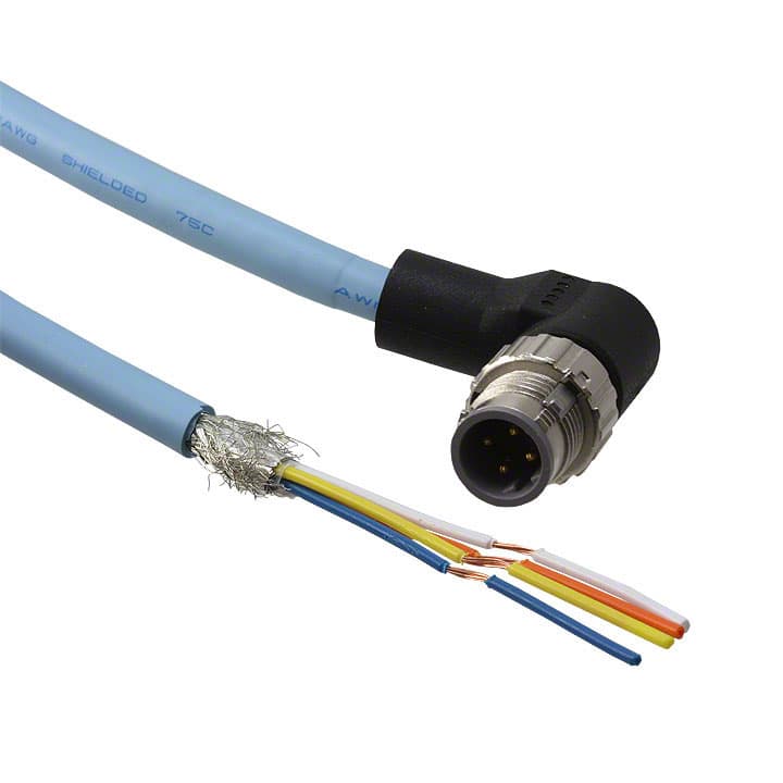 XS5H-T422-BM0-K CBL 4POS MALE TO WIRE 1.64'
