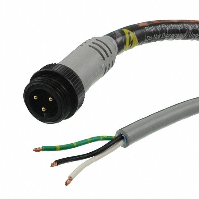 1300610046 CBL 3POS MALE TO WIRE 6.56'