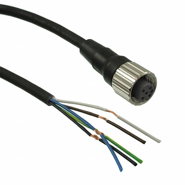 XS2F-M12PUR5S10M CBL 5POS FMALE TO WIRE 32.8'