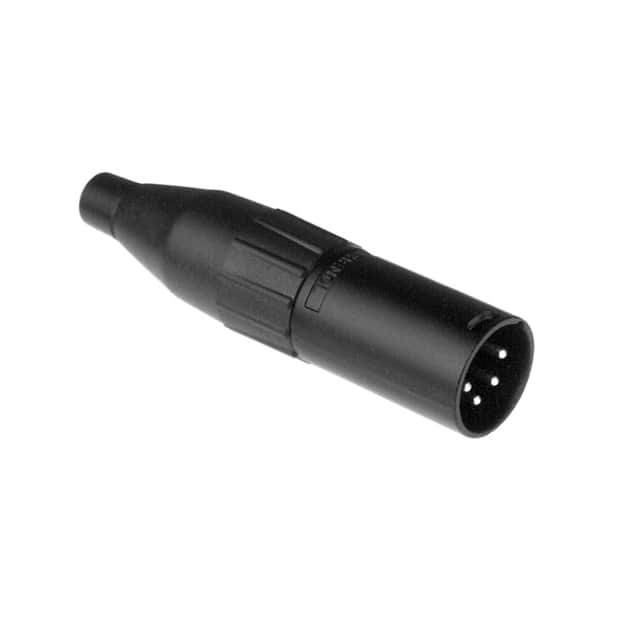 AC4MB BULK METAL PLUG STR CORD 4 PIN BLACK