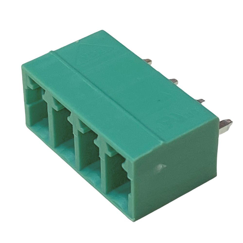 15EDGVC-3.81-04P-14-00A(H) This Degson 4-way vertical PCB header features a 3.81mm pitch and a 90° connection direction. It is designed for compatibility with pluggable terminal blocks.