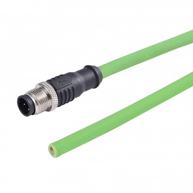 A-M12D04MOE30001GN00 CBL CIRC 4POS MALE TO WIRE 9.84'