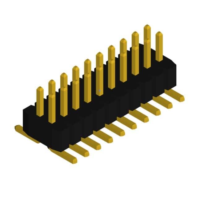 PHBD-SS020G1BBWLE-B025 MALE HEADER VERTICAL 20POS SMD G