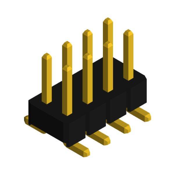PHDD-SS008G1ABOGE-B005 MALE HEADER VERTICAL SMD 8POS G/