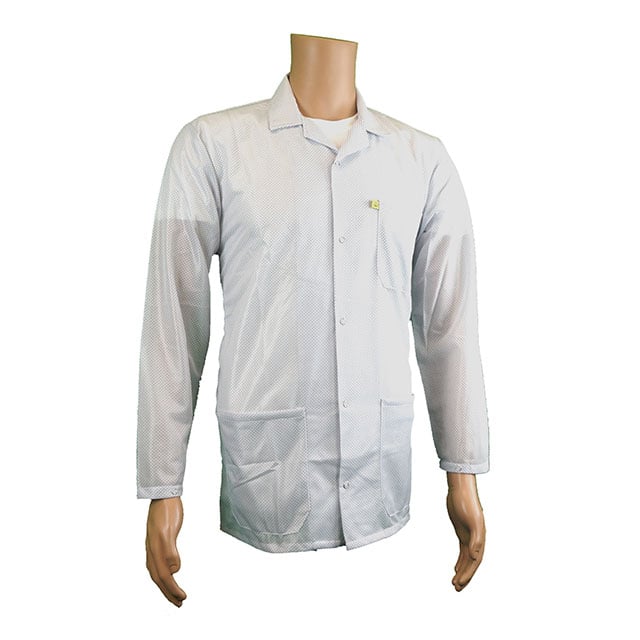 JKC9022SPWH ESD JACKET SNAP CUFF S WHITE