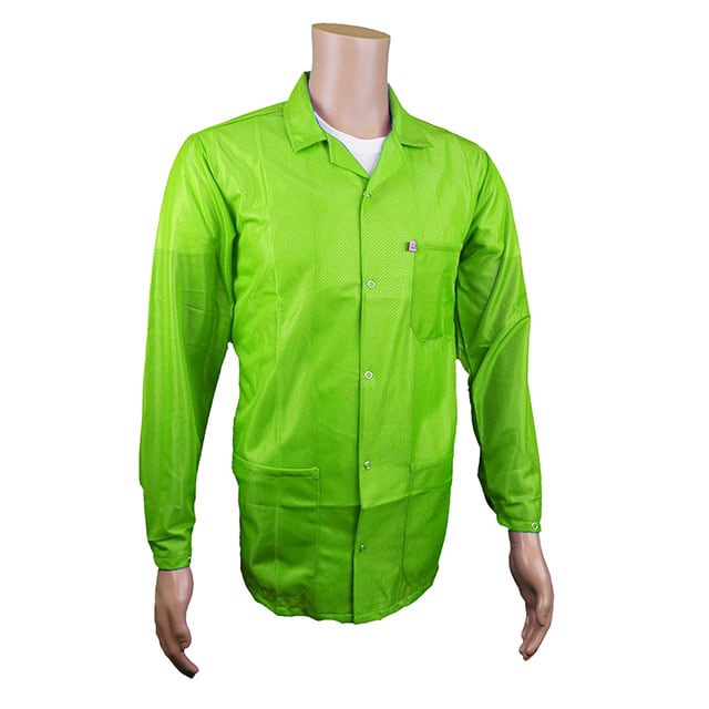 JKC9021SPGN ESD JACKET SNAP CUFF XS YLW-GRN