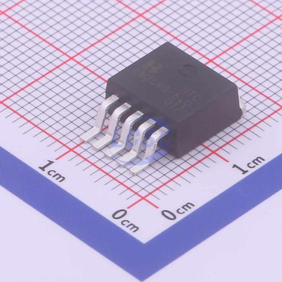 LM2596R-5.0 The HTC LM2596R-5.0 is a fixed 5V, 3A step-down switching regulator. It operates at a 150kHz switching frequency and comes in a TO-263-5 package.