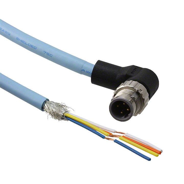 XS5H-T421-KM0-K CBL 4POS MALE TO WIRE 49.2'