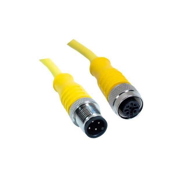 C4AC02M010 M12 CORDSET 4-POSITION MALE ST-F
