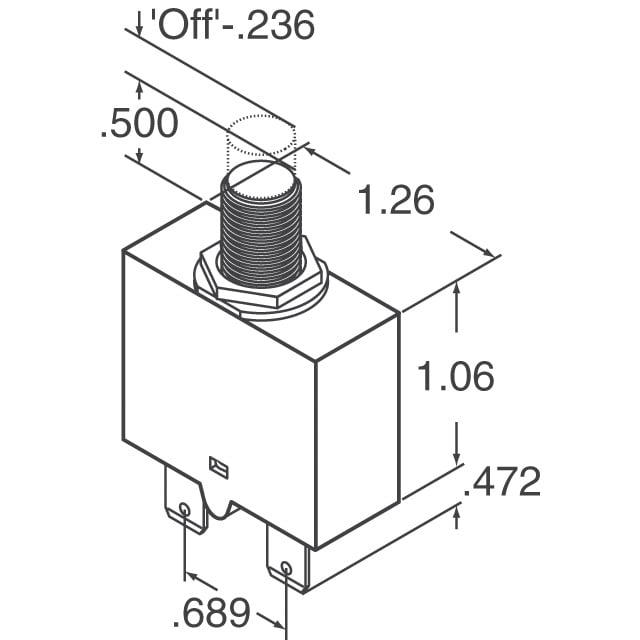 1658-G21-00-P10-D01-25A The E-T-A 1658-G21-00-P10-D01-25A is a thermal circuit breaker designed for panel mounting. It features a 25A current rating and supports 240VAC or 28VDC operation.