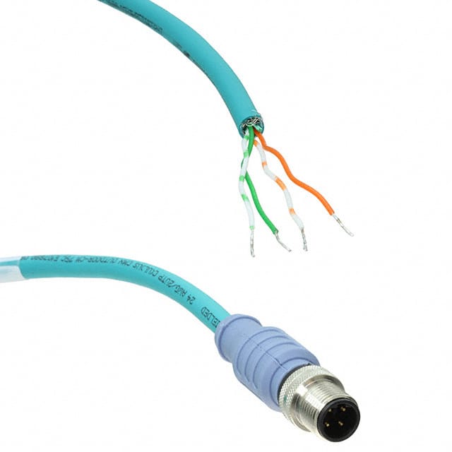 ICD15T2NTL0.5M CBL 4POS MALE TO WIRE 1.64'