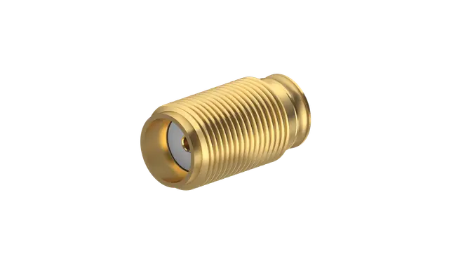 22641291 SMA jack, female socket, 50 Ohm, 18 GHz, panel mount, threaded, solder termination. Part of the 22_SMA-50-0-10/111_NE series from Huber+Suhner.