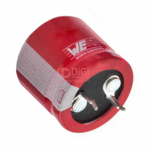 860160574014 This Würth Elektronik 860160574014 is an aluminum electrolytic capacitor with a capacitance of 120 µF and a rated voltage of 450 V. It features a snap-in package for radial mounting.