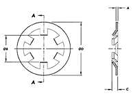 2600-LW The Howmet Aerospace 2600-LW is a lock retaining stud washer made of stainless steel. It features a passivated finish and specific diameter and thickness dimensions.